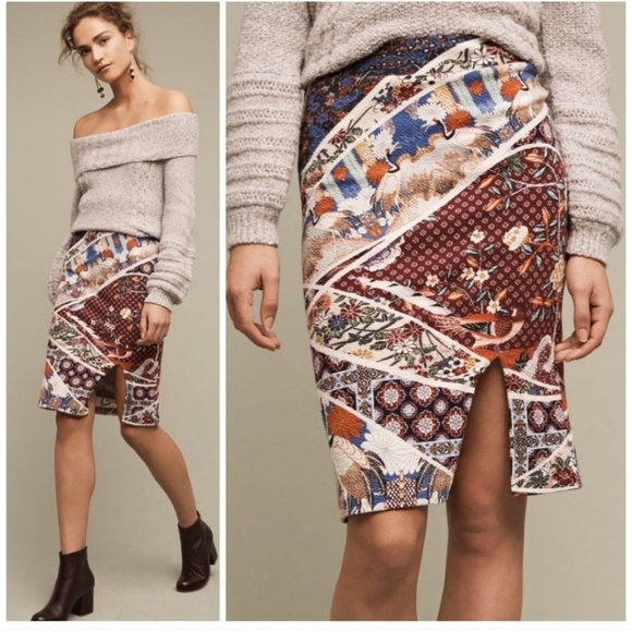 Anthropologie Dresses & Skirts - Anthropologie Maeve Vannia Asian Pencil Skirt